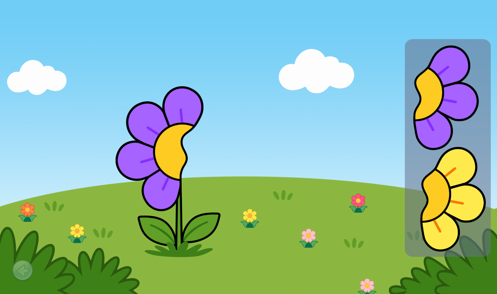BamBaMoo color matching flower scene